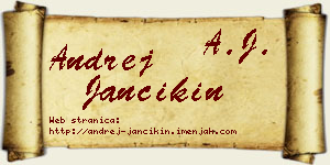 Andrej Jančikin vizit kartica